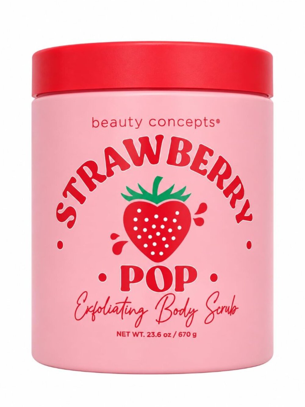 Beauty Concepts Strawberry Pop Exfoliating Body Scrub 23.6 oz